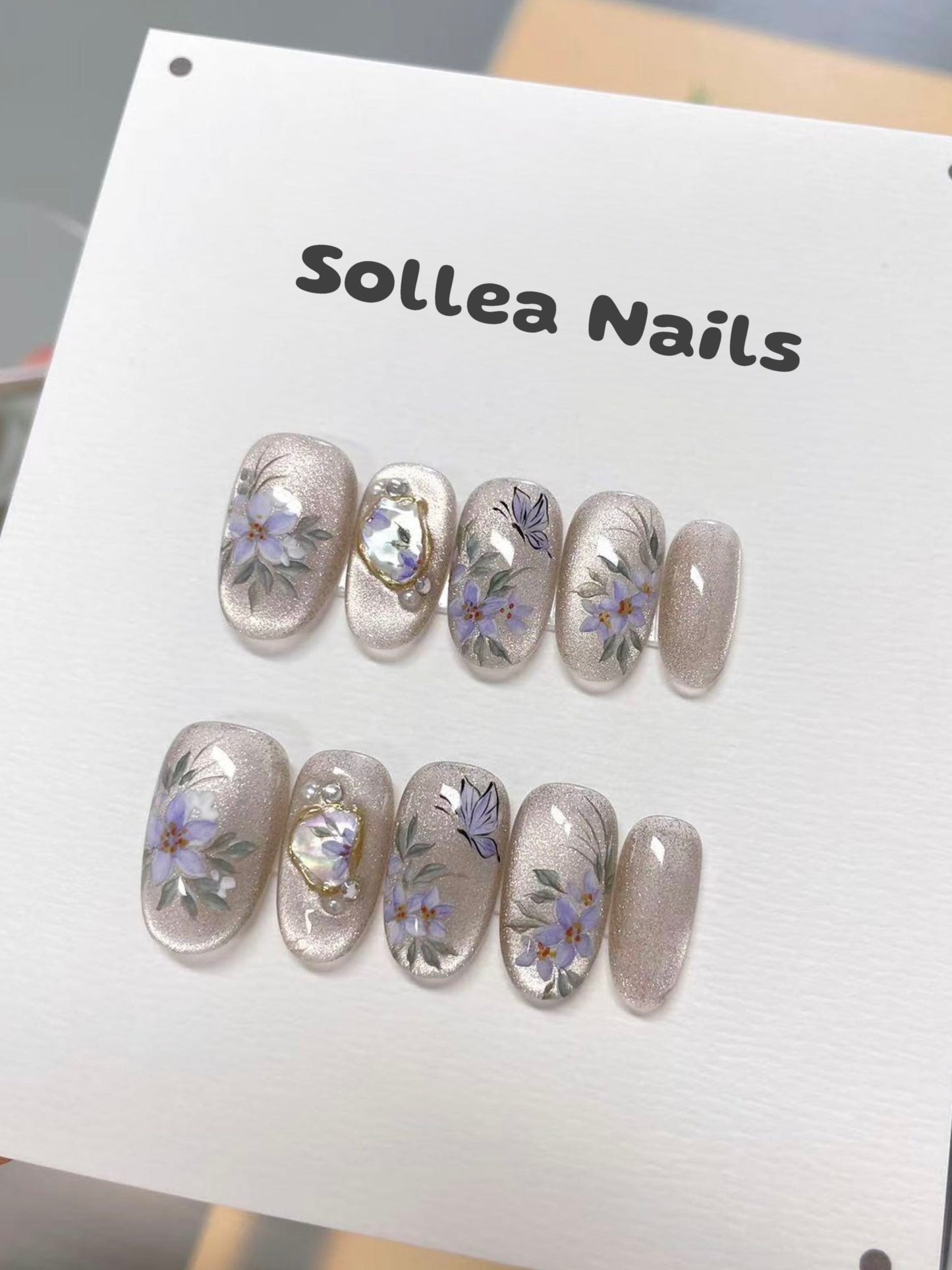 Pastel Shimmer Nails