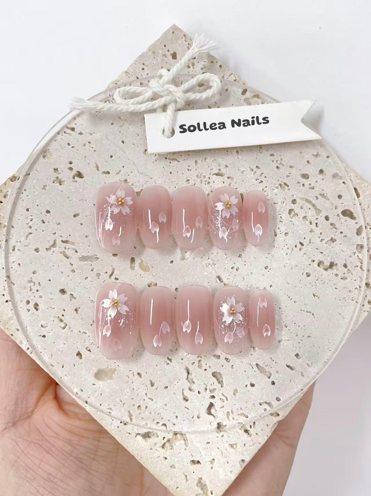Blossy Nude Nails