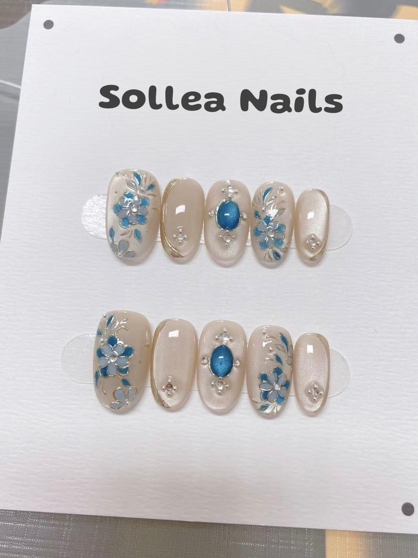 Blossom Azure Nails