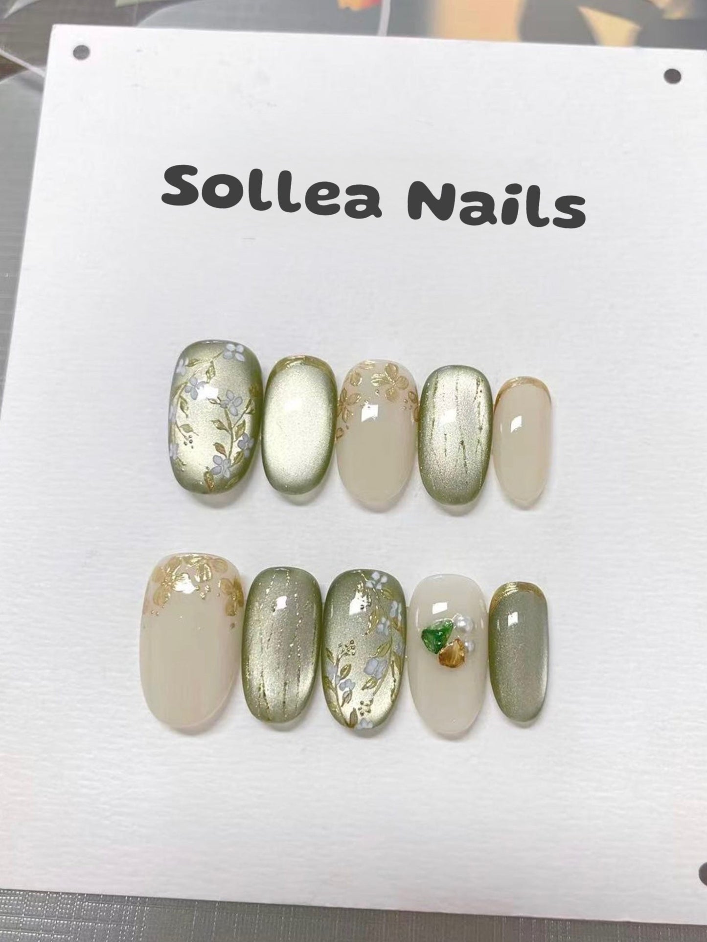 Forest Bloom Nails