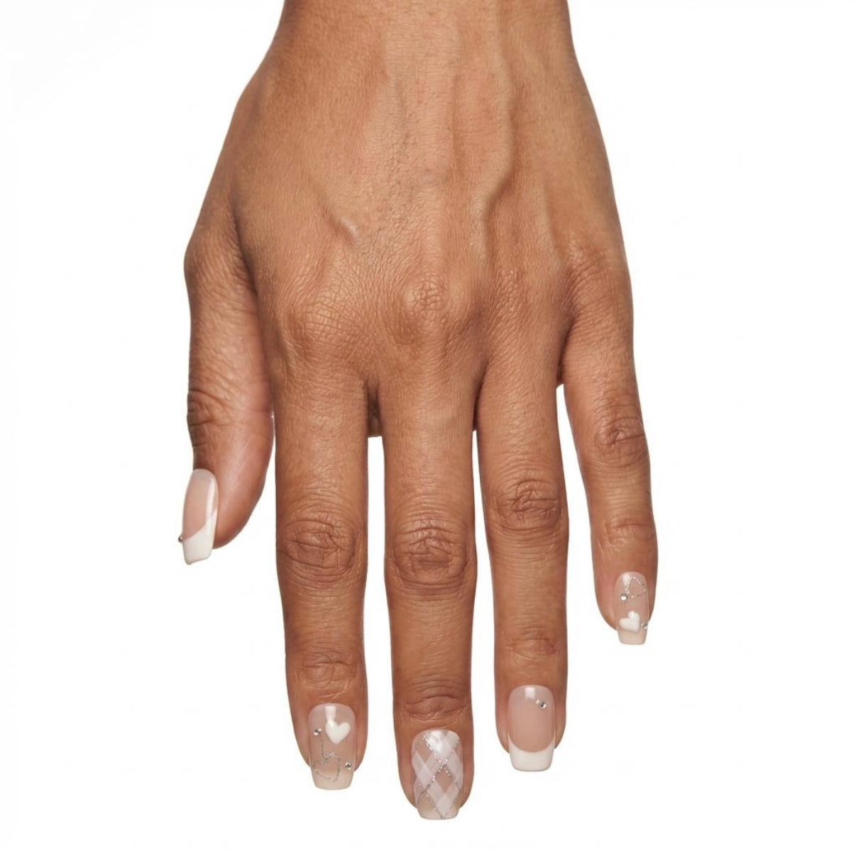 Heart French Nails
