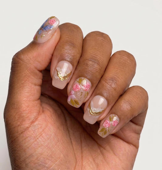 Bloomed in Blush Nails