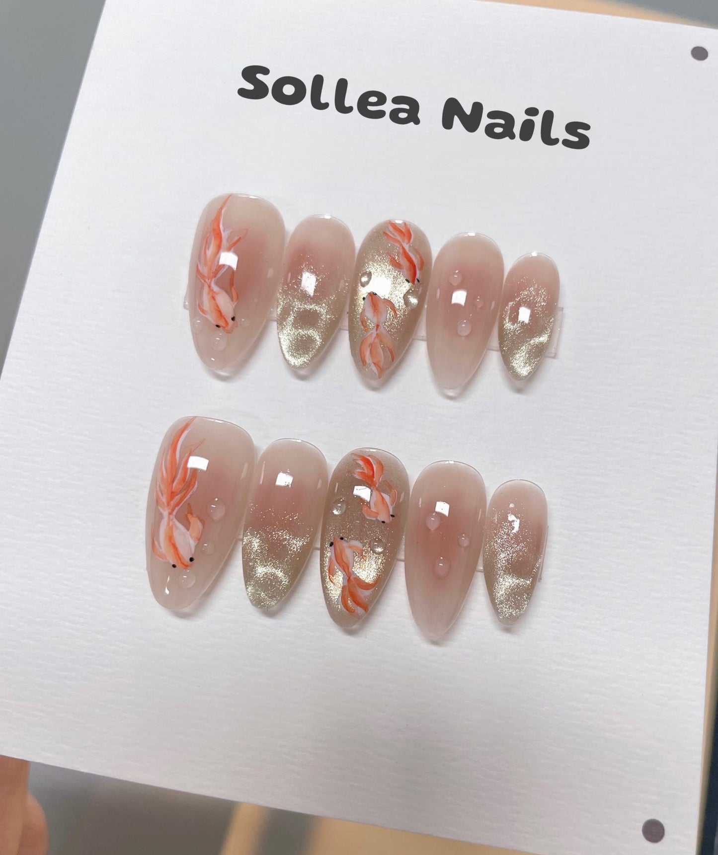 Poppy Koi Nails