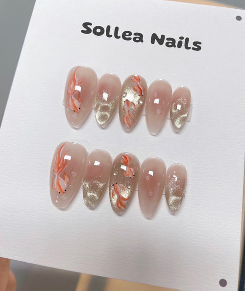 Poppy Koi Nails