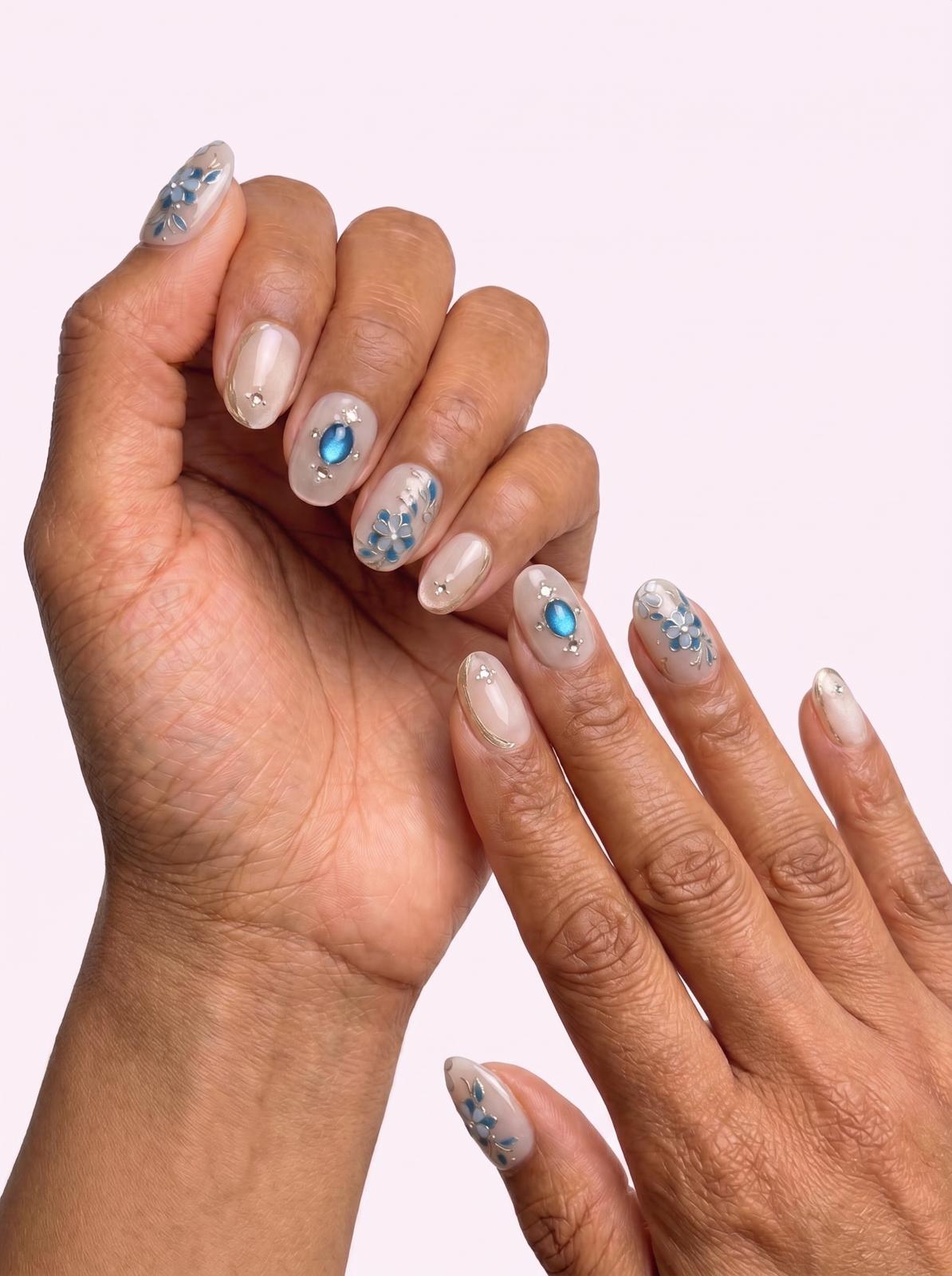 Blossom Azure Nails