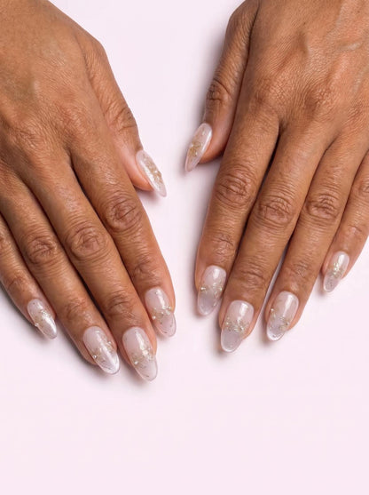 Champagne Garden Nails