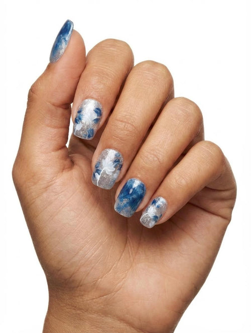 Azure Bloom Nails