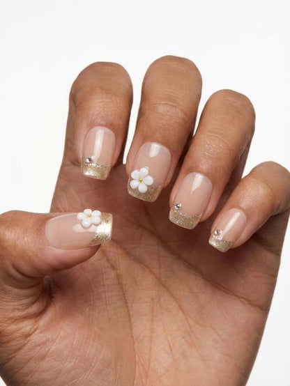Camellia Gold Nails