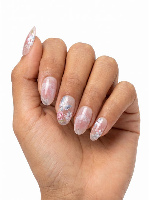 Floral Radiance Nails