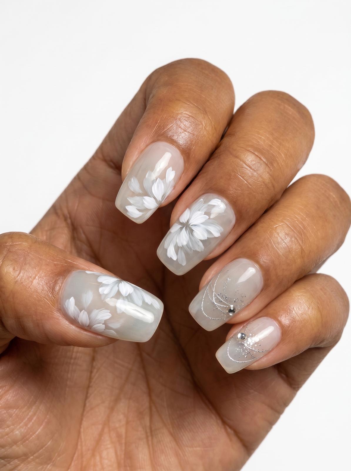 Misty Bloom Nails