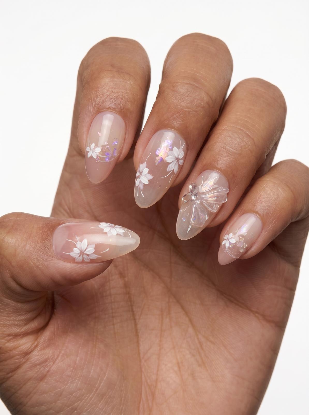 Blush Lace Nails