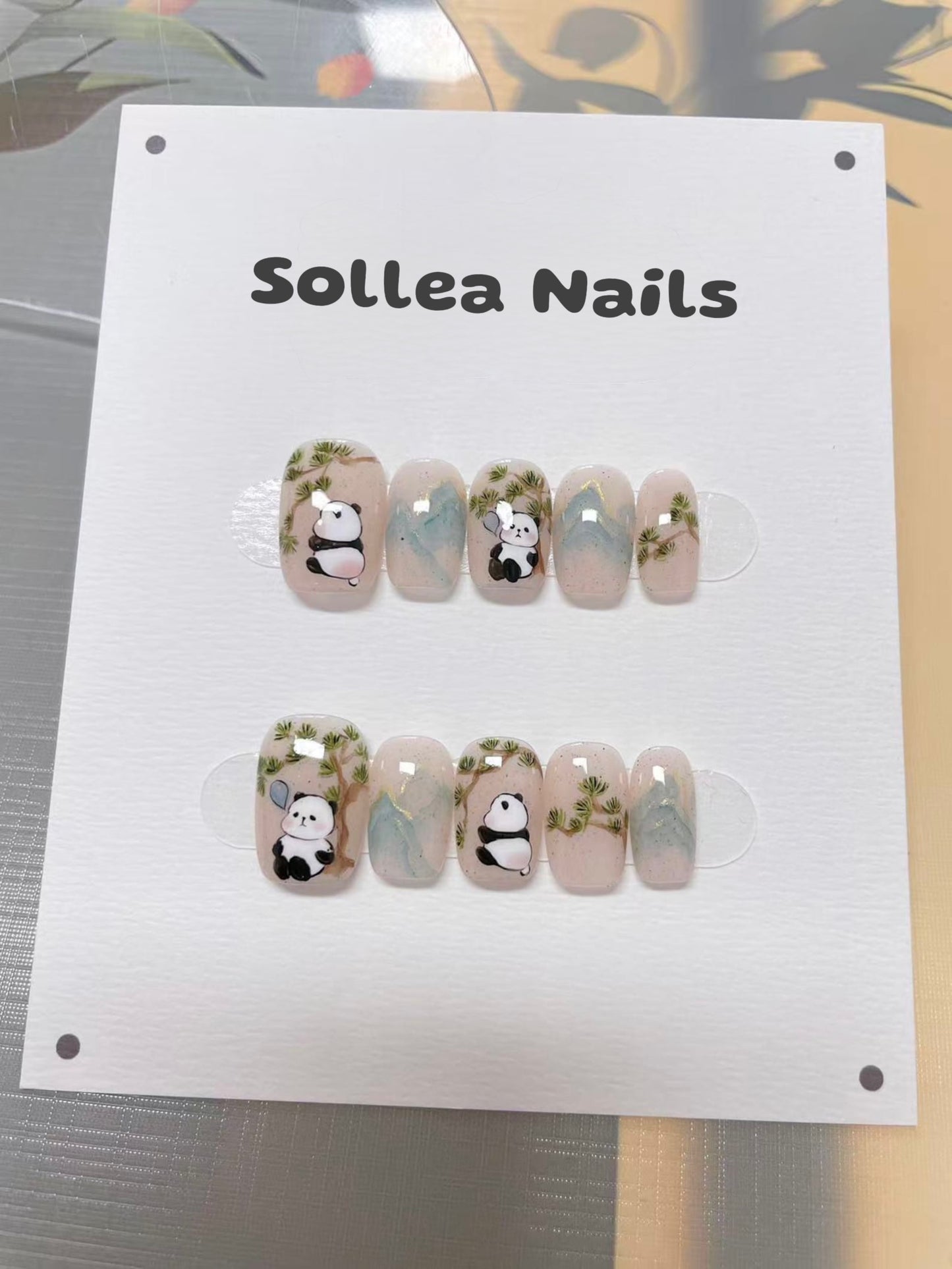 Panda Forest Nails