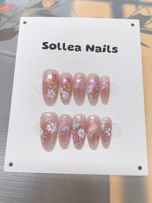 Floral Radiance Nails