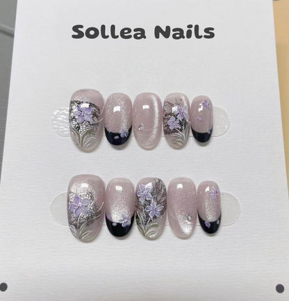Clara Violet Nails