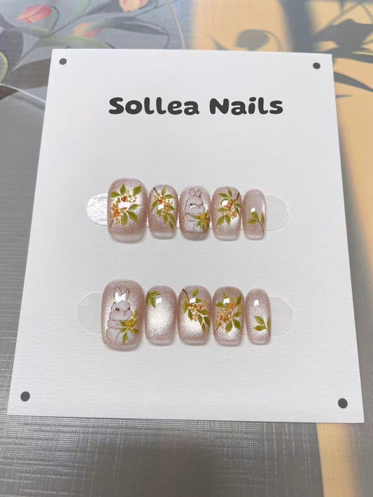 Bunny Blossom Nails