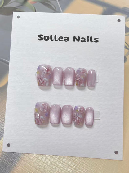 Lavender Rose Nails