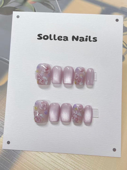 Lavender Rose Nails