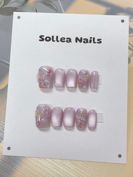 Lavender Rose Nails