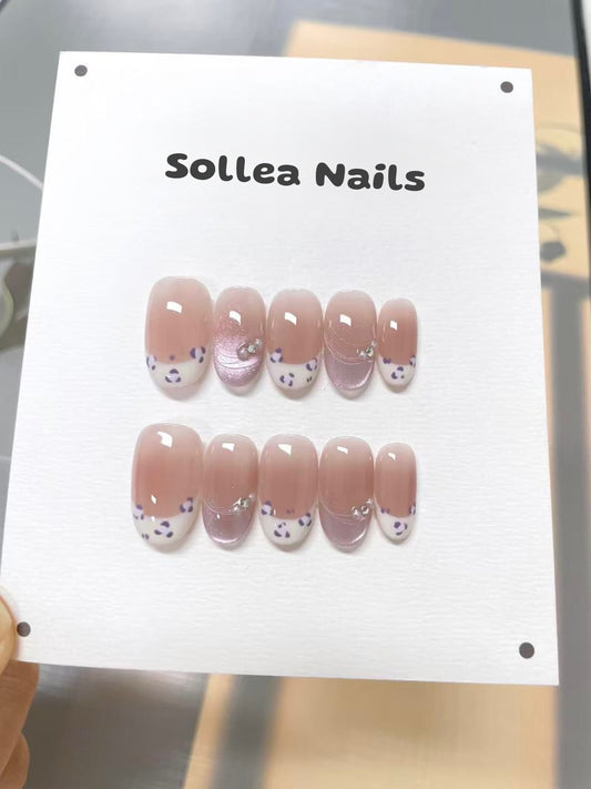 Speckled French Nails