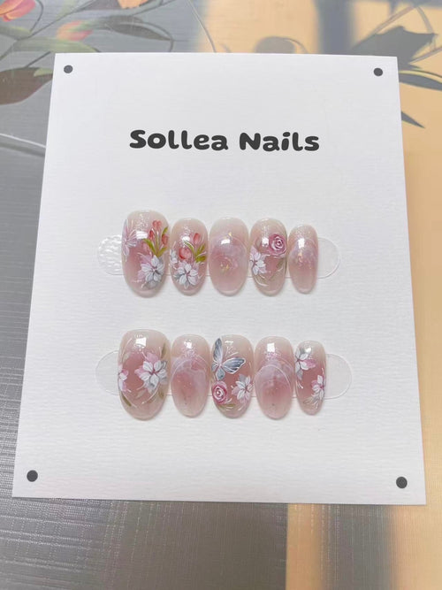 Floral Radiance Nails