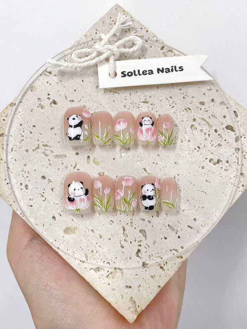 Panda Tulip Nails