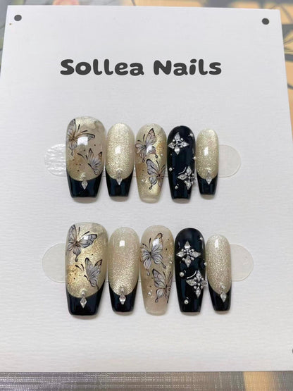 Midnight Wings Nails