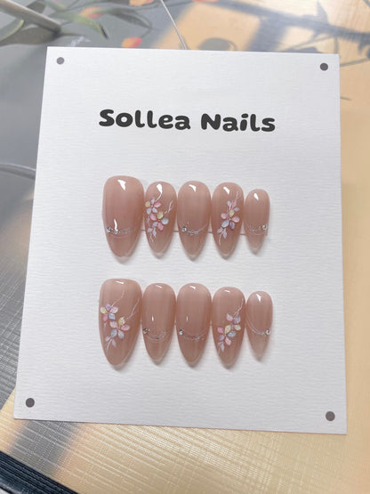 Pastel Blossom Nails