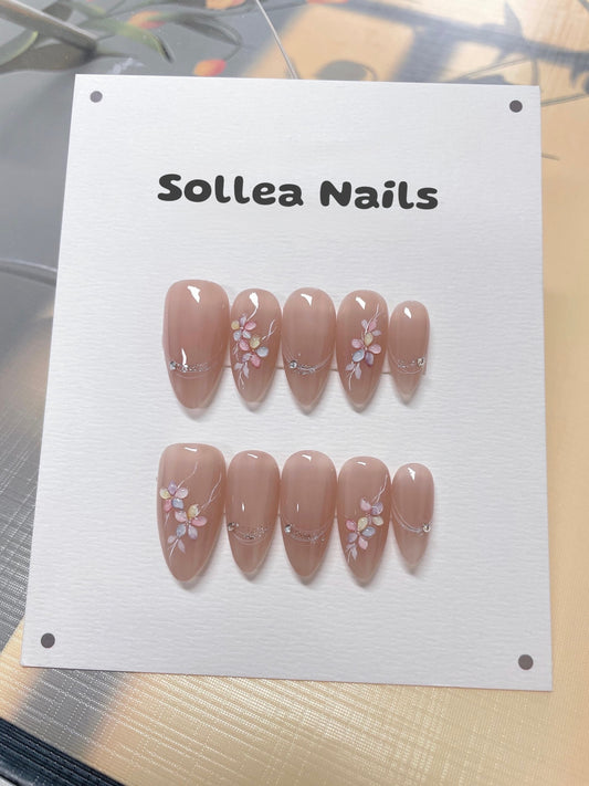 Pastel Blossom Nails