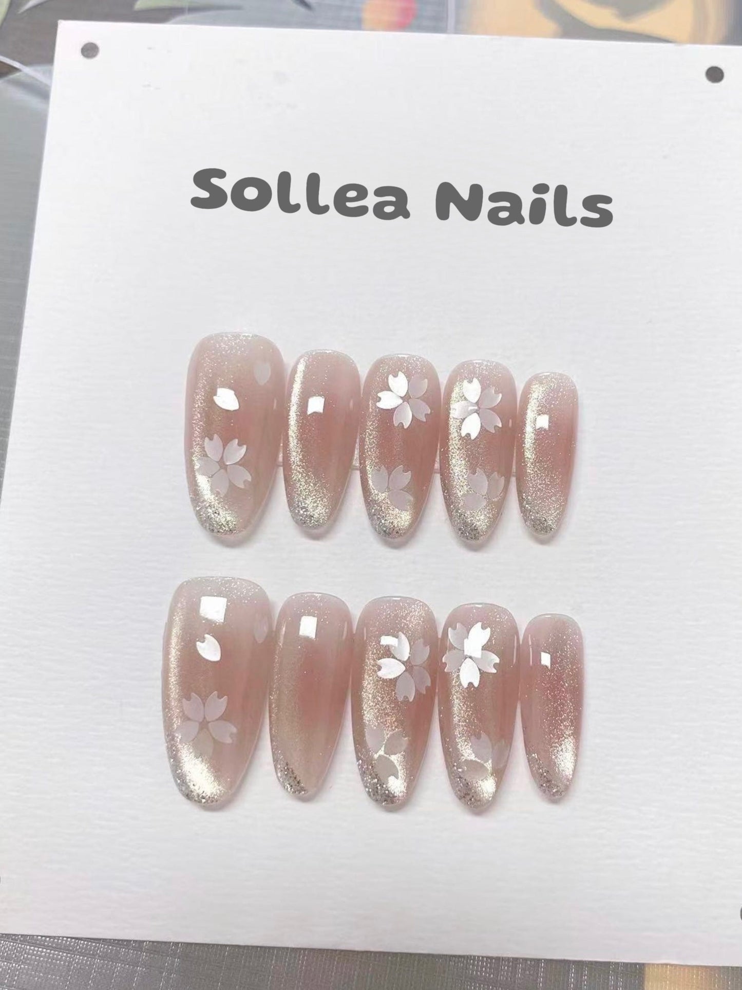 Cherry Blossom Glow Nails