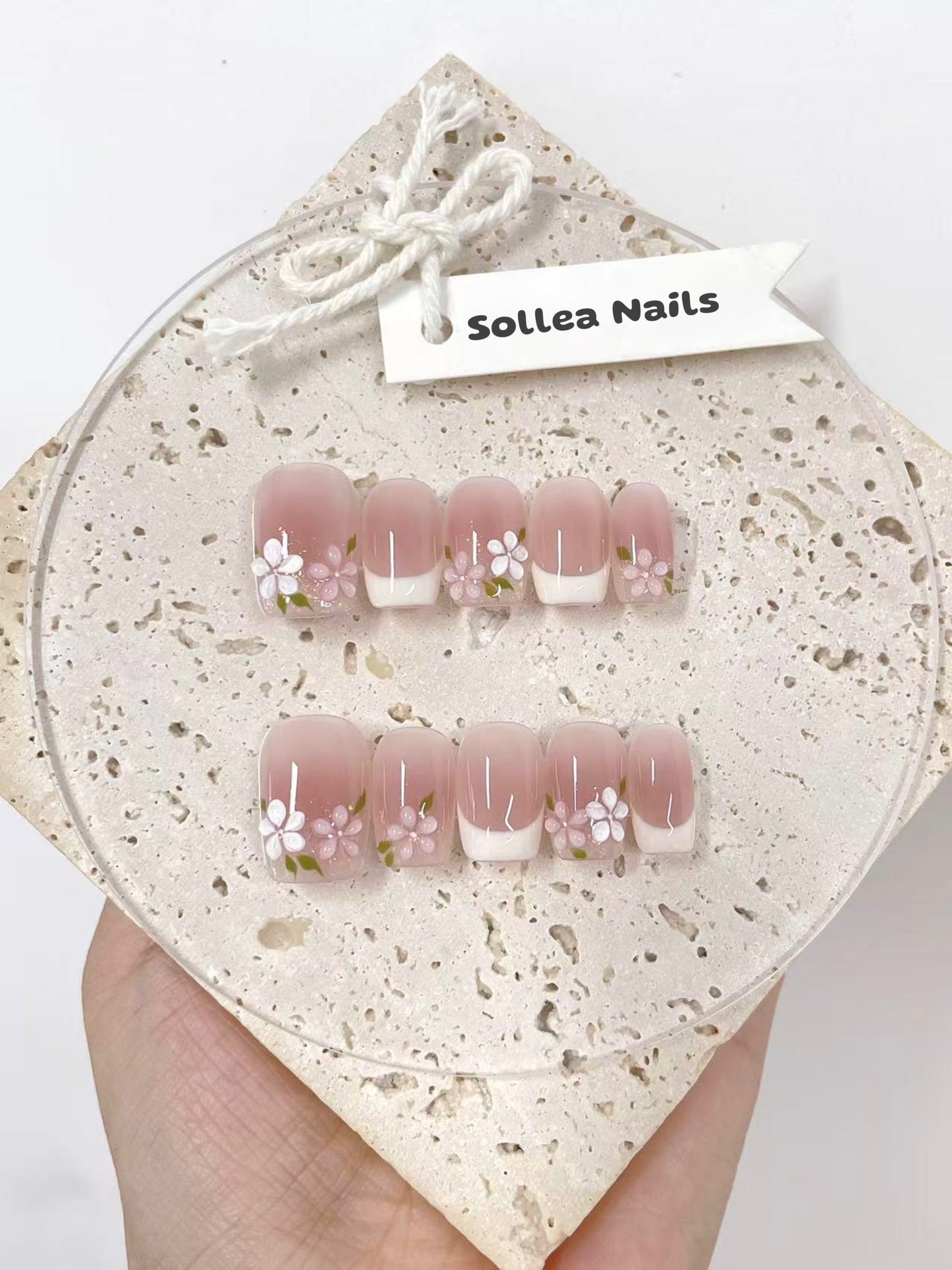 French Blossom Nails