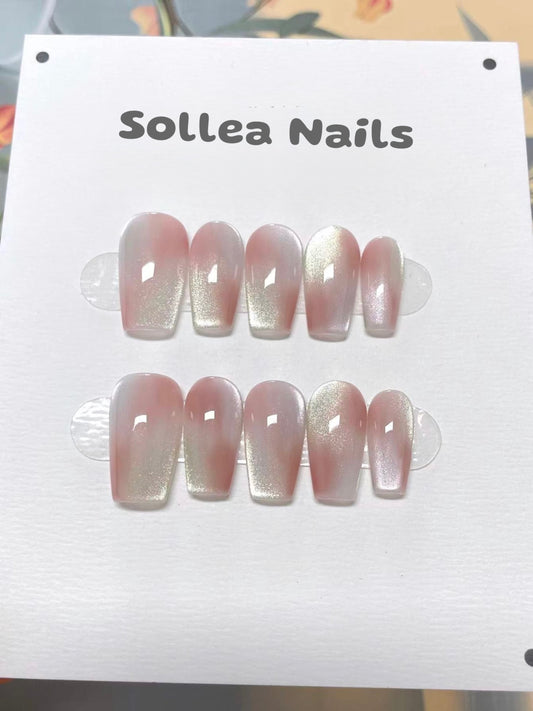 Pink Frost French Nails