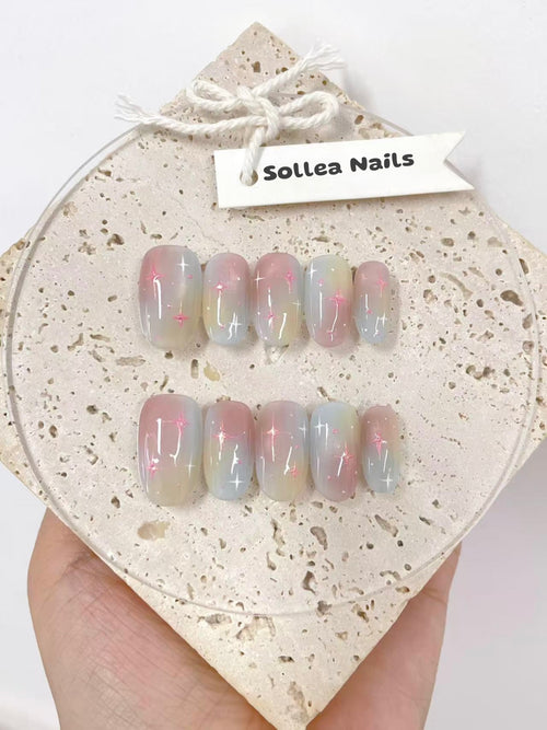 Pastel Stardust Nails