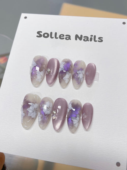 Lavender Bloom Nails