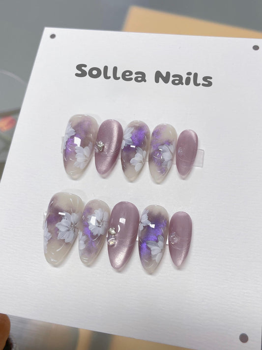 Lavender Bloom Nails