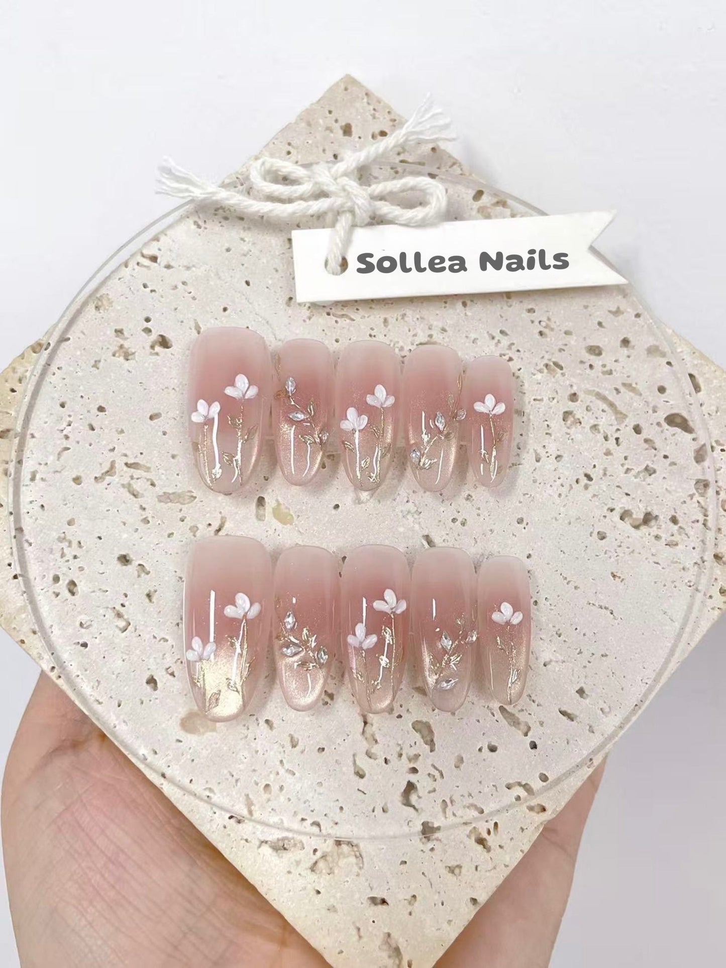 Pink Petal Fade Nails