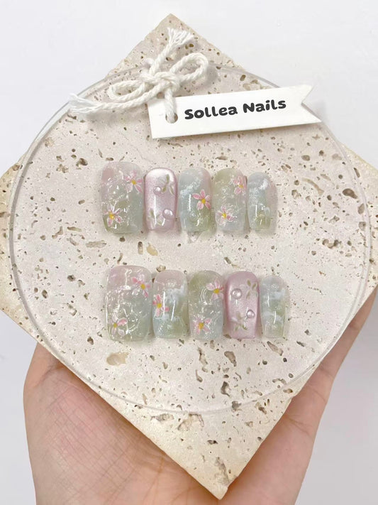 Pastel Garden Nails