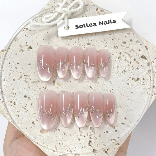 Gold Leaf Ombre Nails