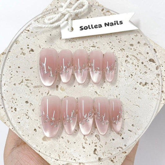 Gold Leaf Ombre Nails