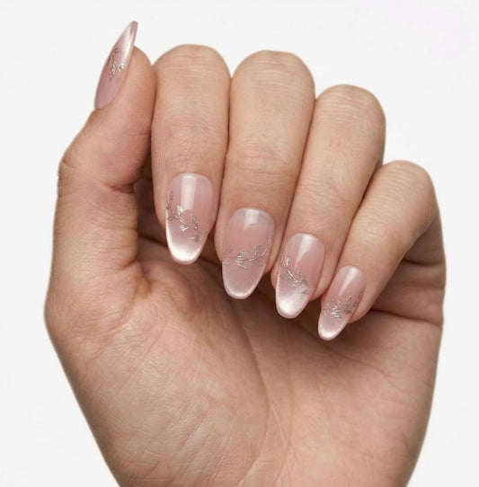 Gold Leaf Ombre Nails