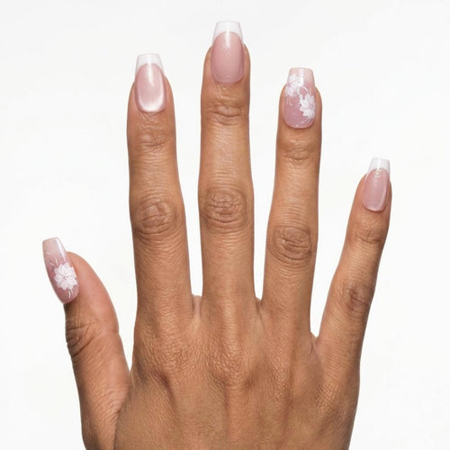 Floral French Nails